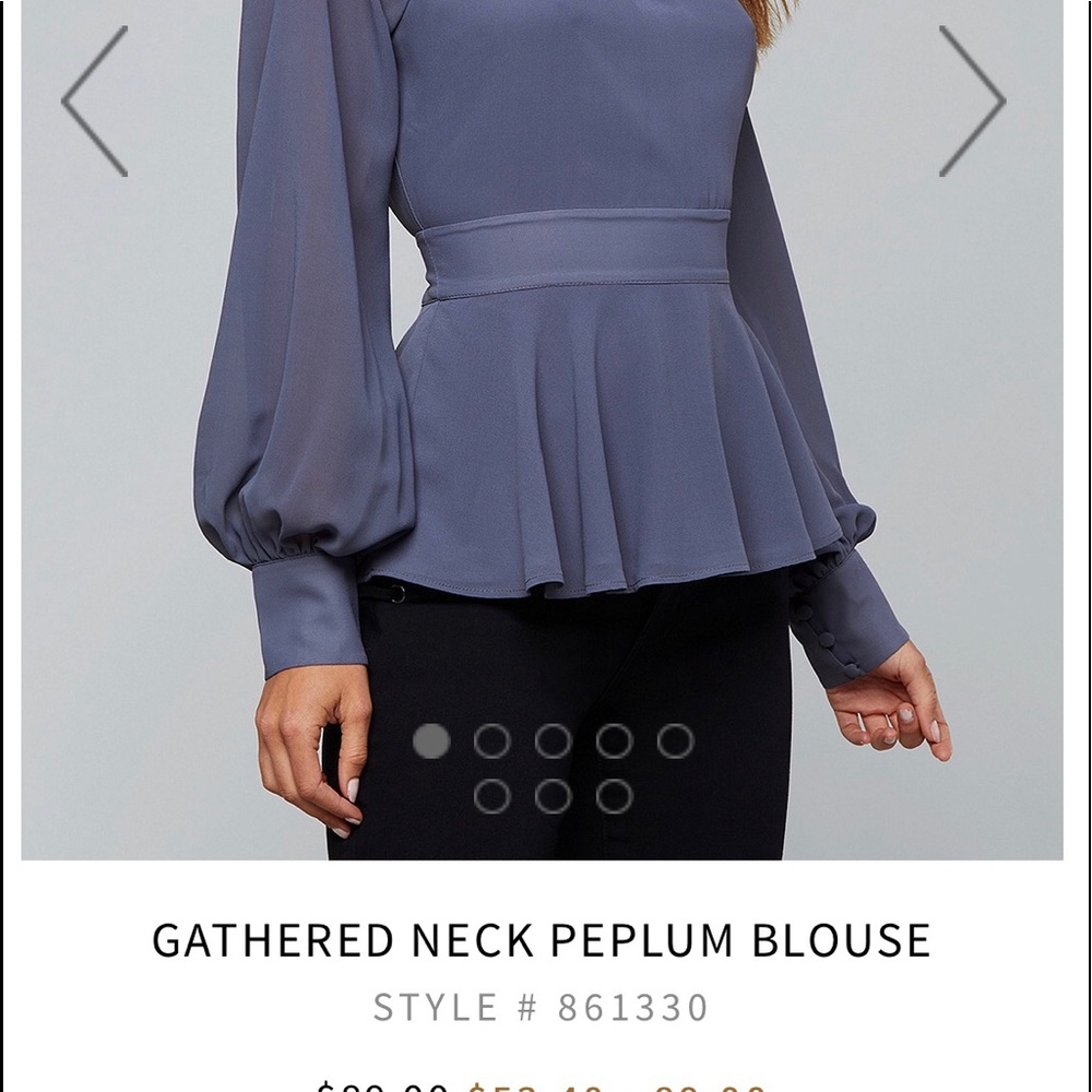 ❤️LOOKING ❤️Bebe Gathered Peplum blouse size 12 - Picture 2 of 3